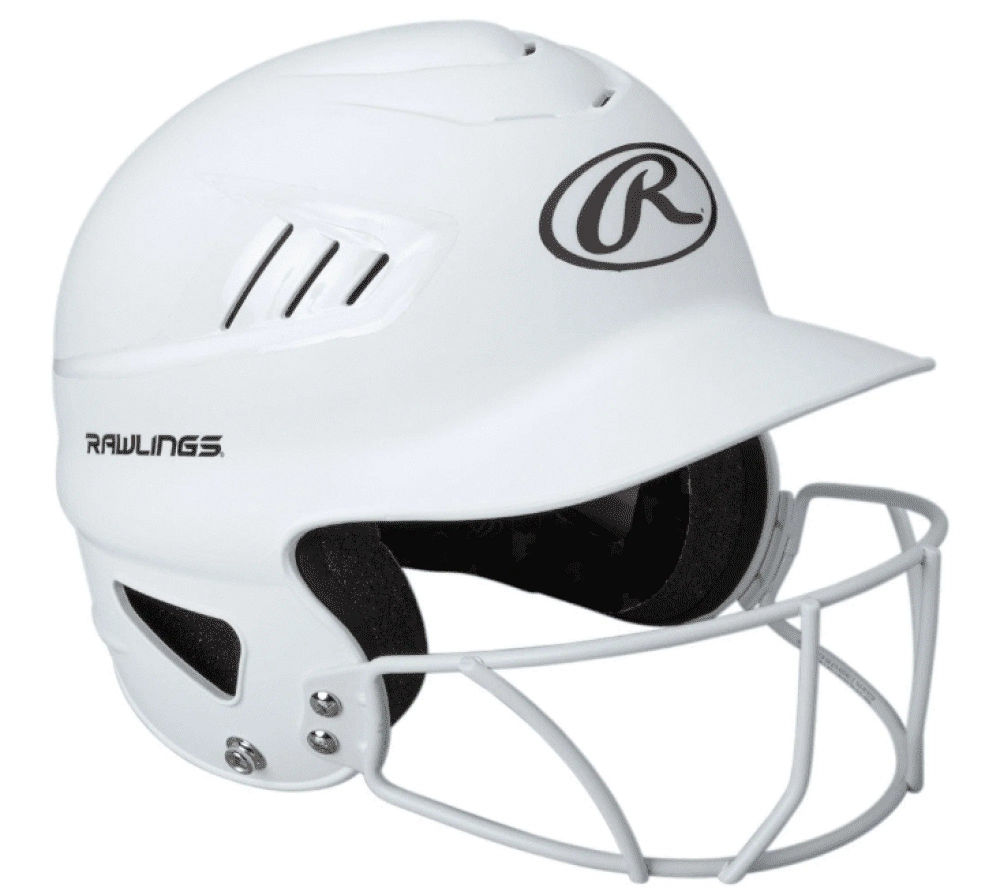 Coolflo Fastpitch Softball Helmet with Face Guard, Matte White